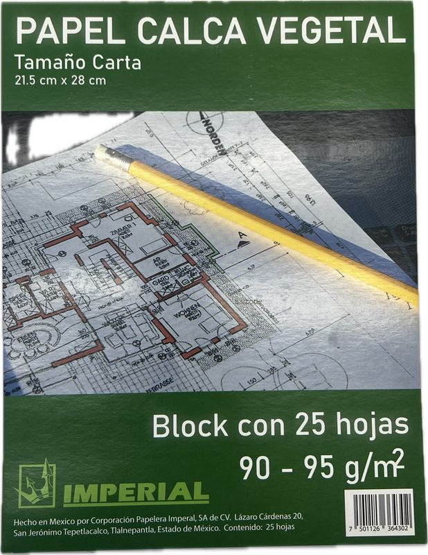 Block Calco Fast Carta 25Hojas 90-95Grms Block Calco Fast Carta 25Hojas 90-95Grms