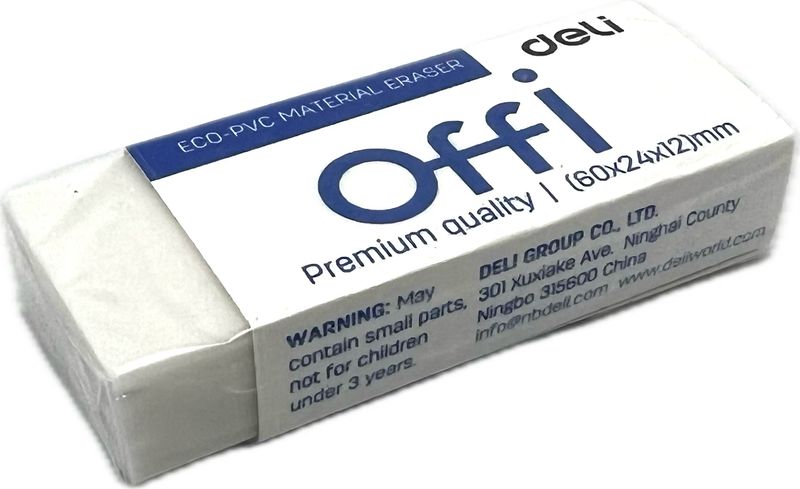 Borrador Deli Offi Blanco Grande