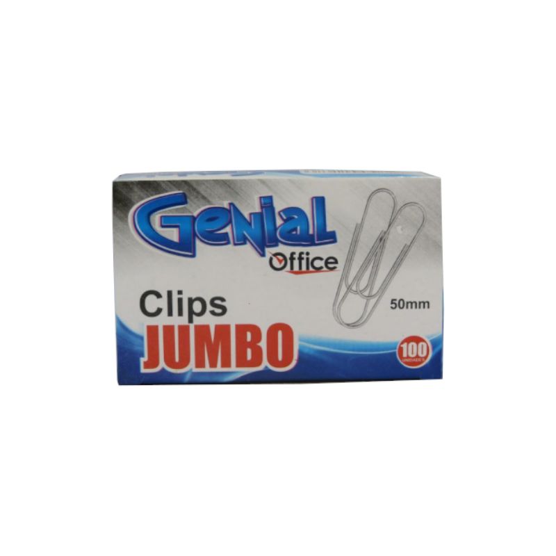 Clips Jumbo De Metal 100u Genial