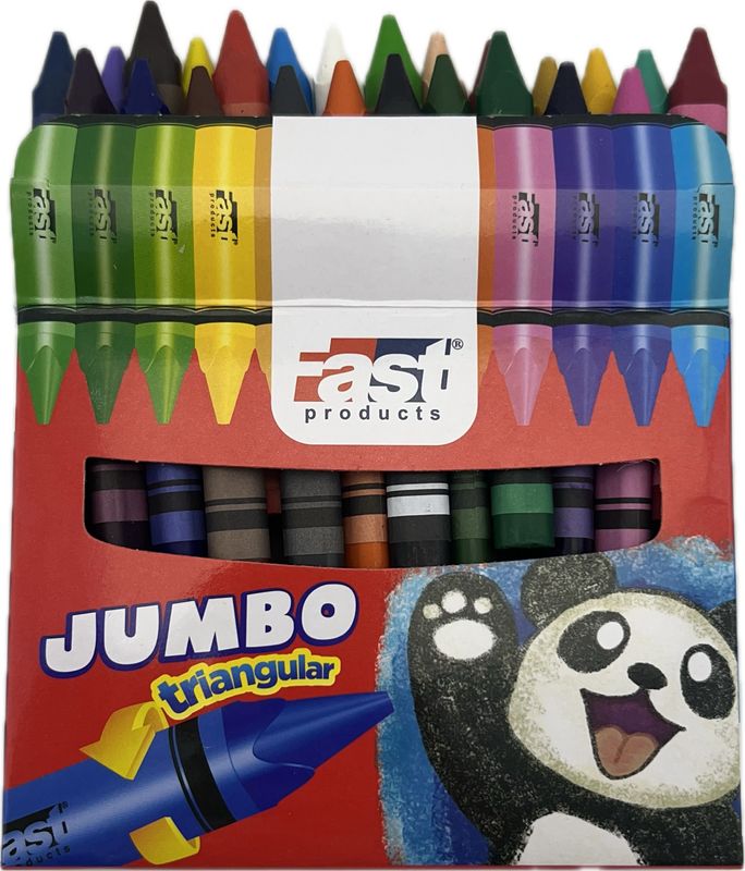 Crayones De Cera Jumbo 24 Colores Fast