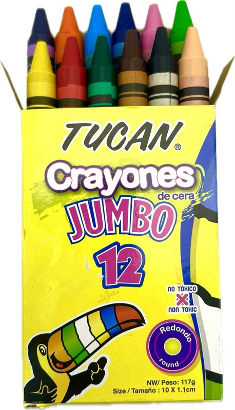 Crayones De Cera Jumbo 12 Colores Tucan
