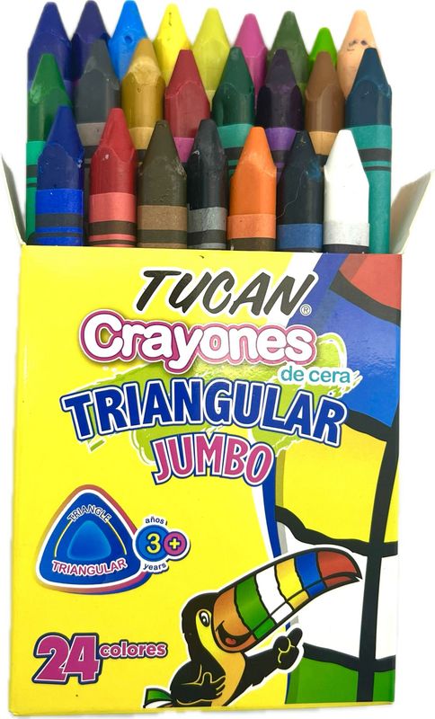 Crayones De Cera Jumbo 24 Colores Tucan