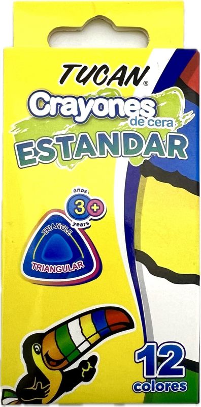 Crayones De Cera Delgados 12 Colores Tucan