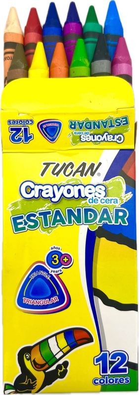 Crayones De Cera Delgados 12 Colores Tucan