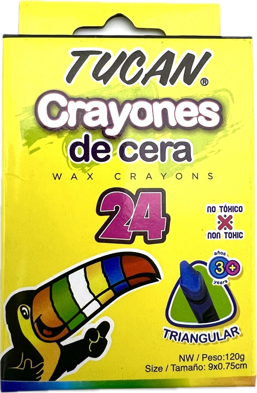 Crayones De Cera Delgados 24 Colores Tucan