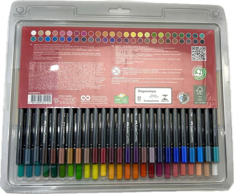 Crayones De Madera 50 Colores Faber Castell Supersoft