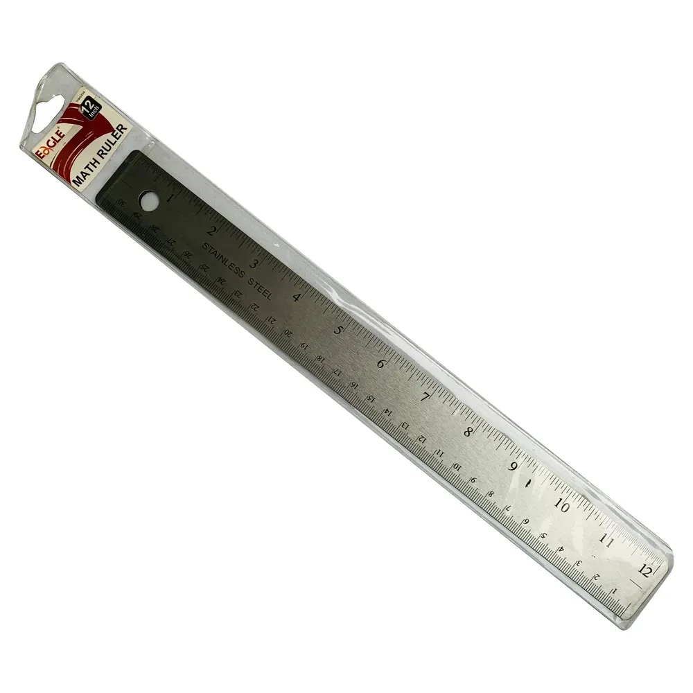 Regla Metalica Eagle De 30Cm con Respaldo de Corcho