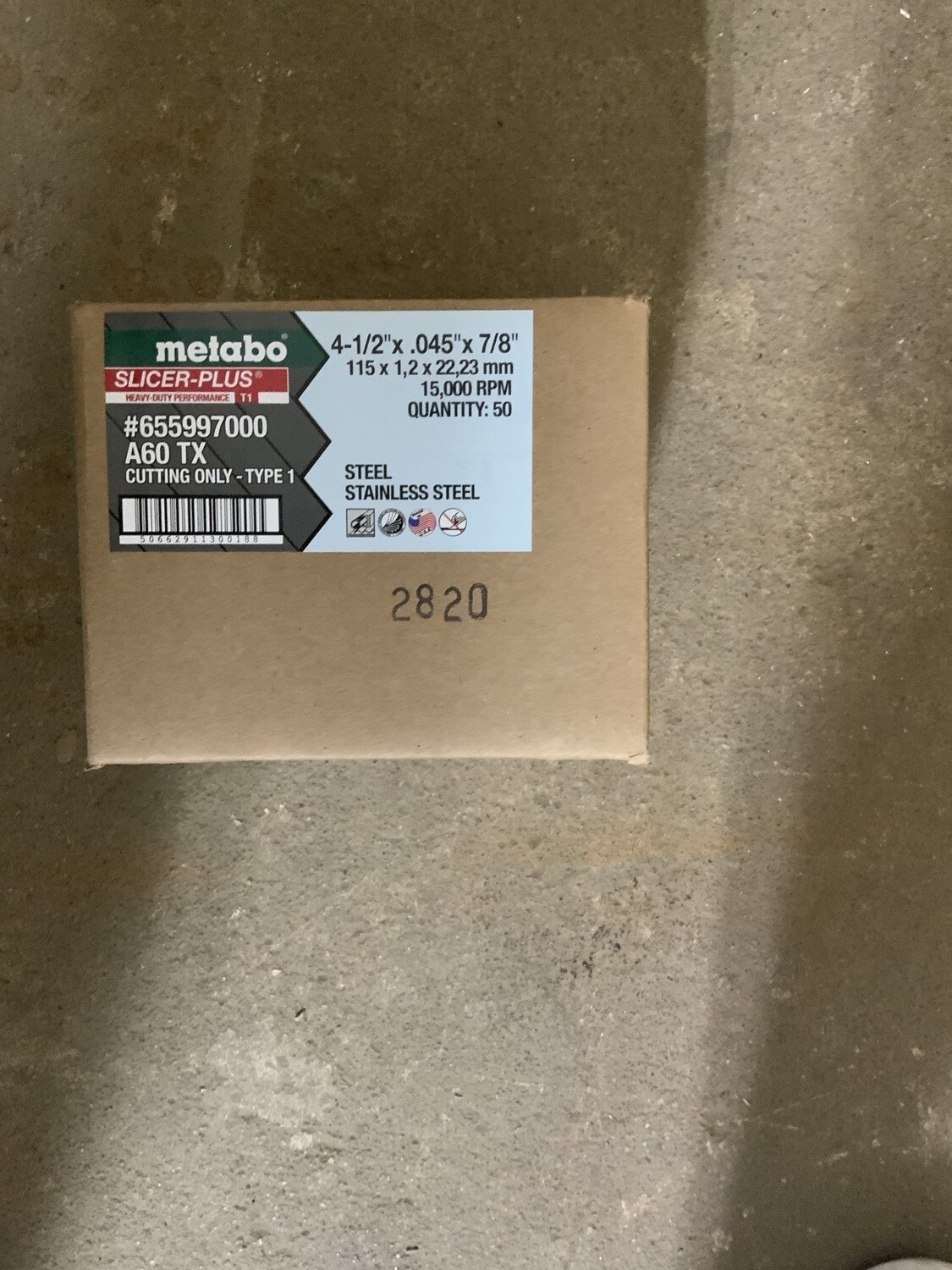 Metabo 4 1/2&quot; x .045&quot; x 7/8&quot; - A60TX Slicer Plus