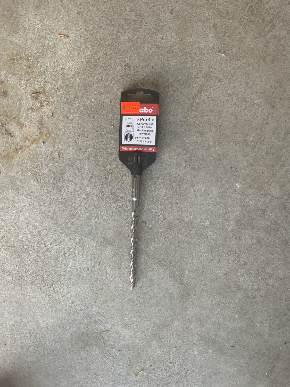 Metabo SDS+ 2CTR 5/16&quot; x 4 x 6 Pro Drill Bit