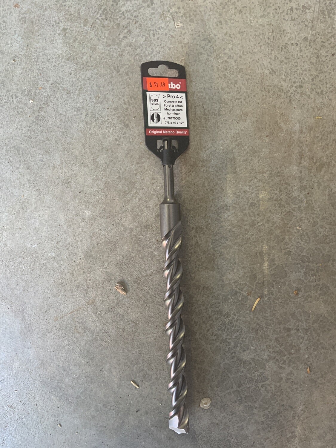 Metabo SDS+ 2CTR 7/8&quot; x 10 x 12 Concrete Bit