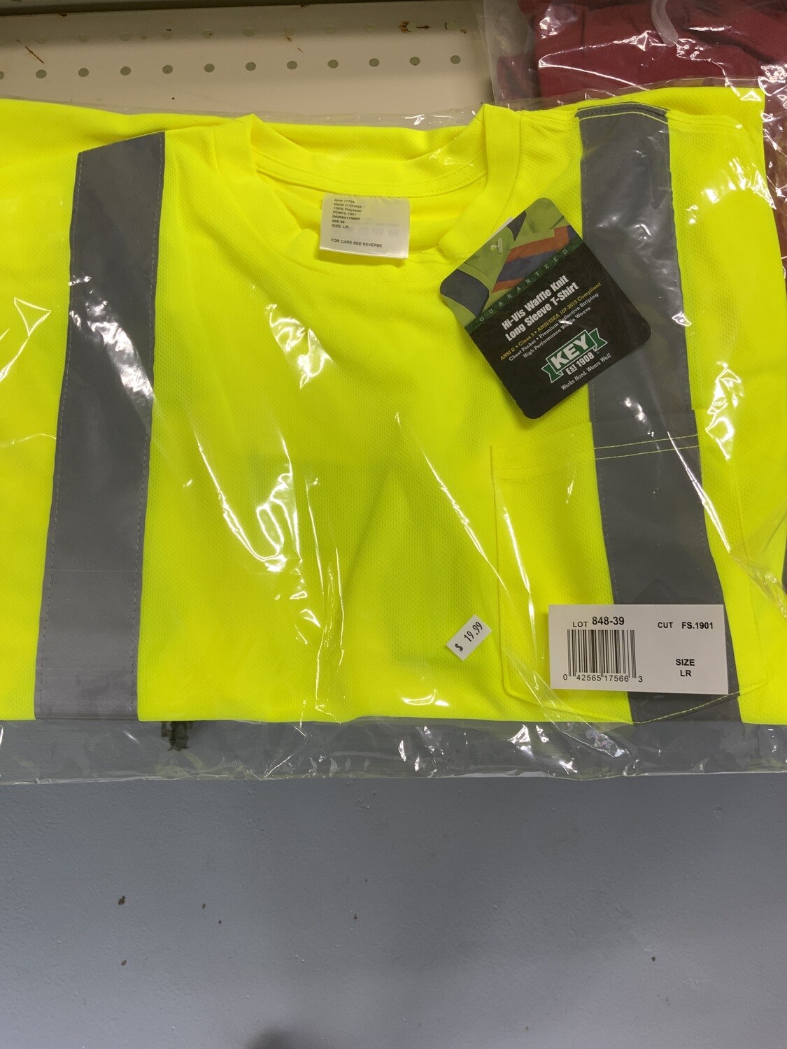 Key Hi-Vis Waffle Knit Long Sleeve T-Shirt