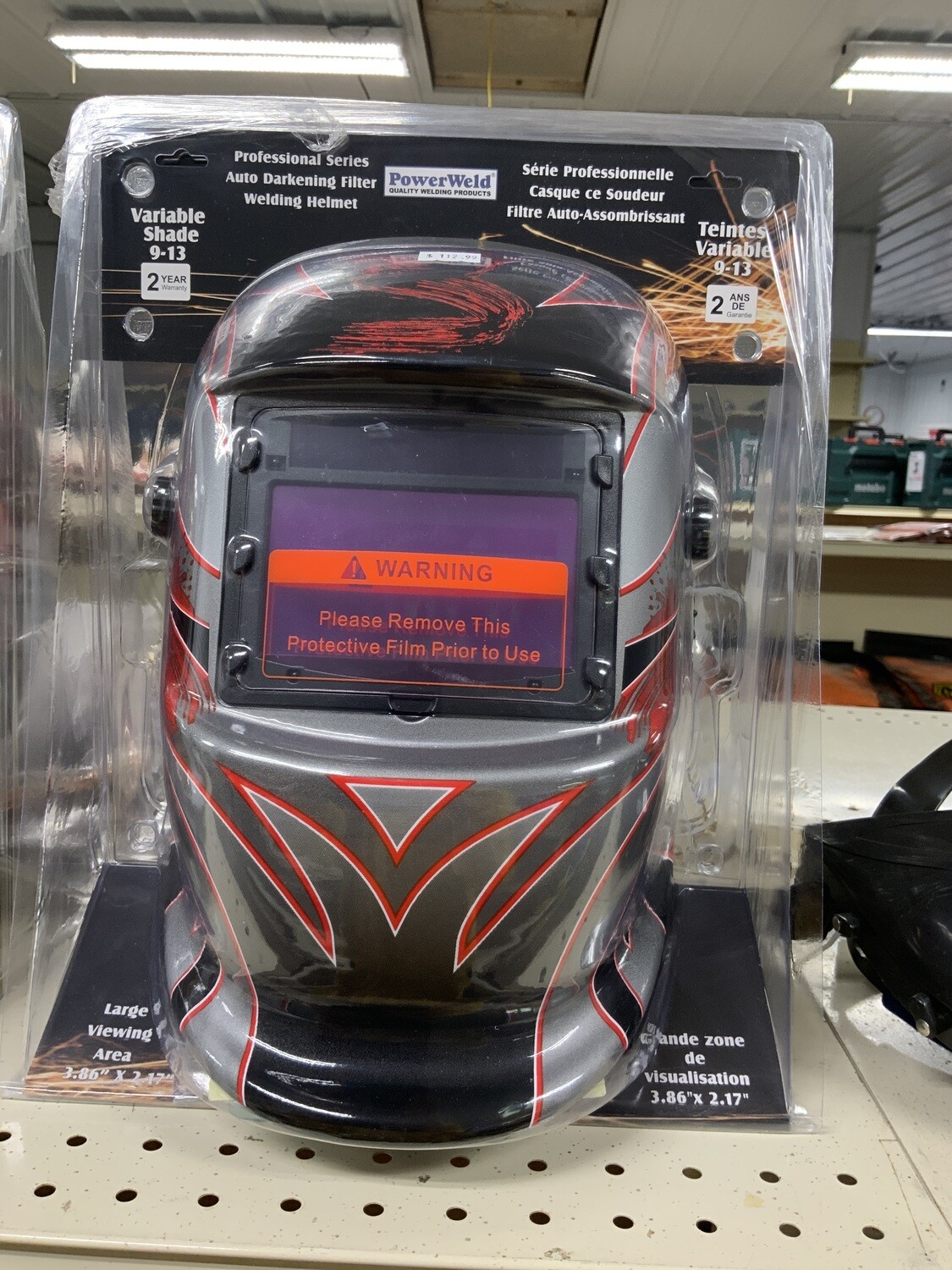 Powerweld Welding Helmet Black and Red G2