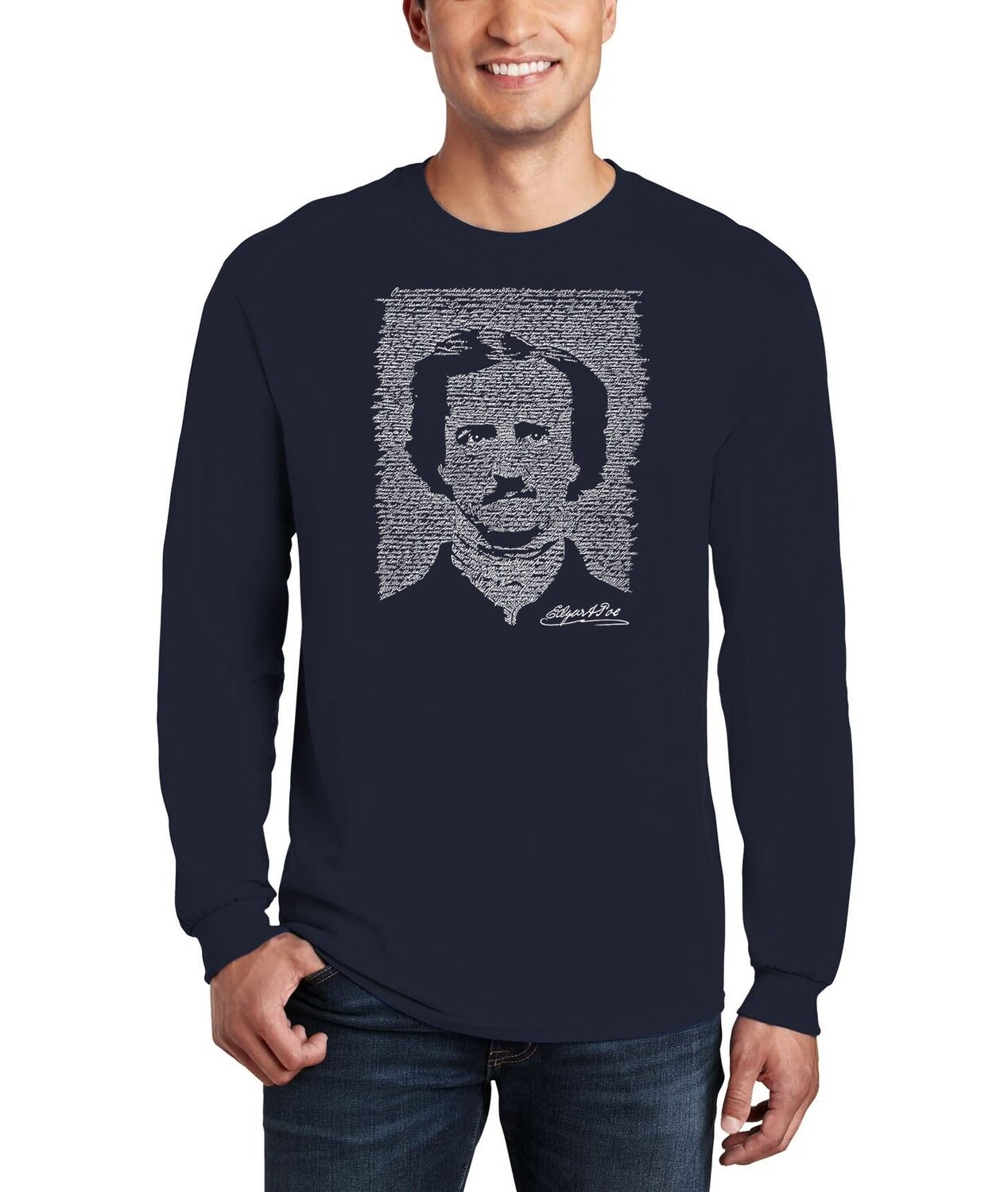 Poe Word Art Long-Sleeved T-shirt