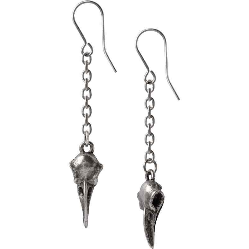 Raven's Skull Earrings