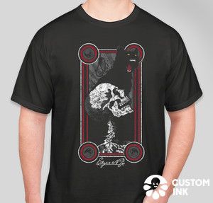 Black Cat and Skull T-shirt