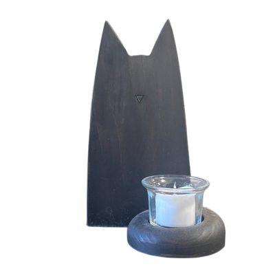 Black Cat Candle Holder