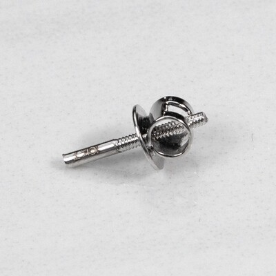 10K Solid White Gold Screw On Earring Back Post