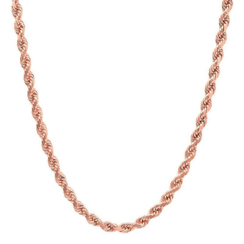 10k Rose Gold 6mm 16,18,20,22,24 inch Rope Chain
