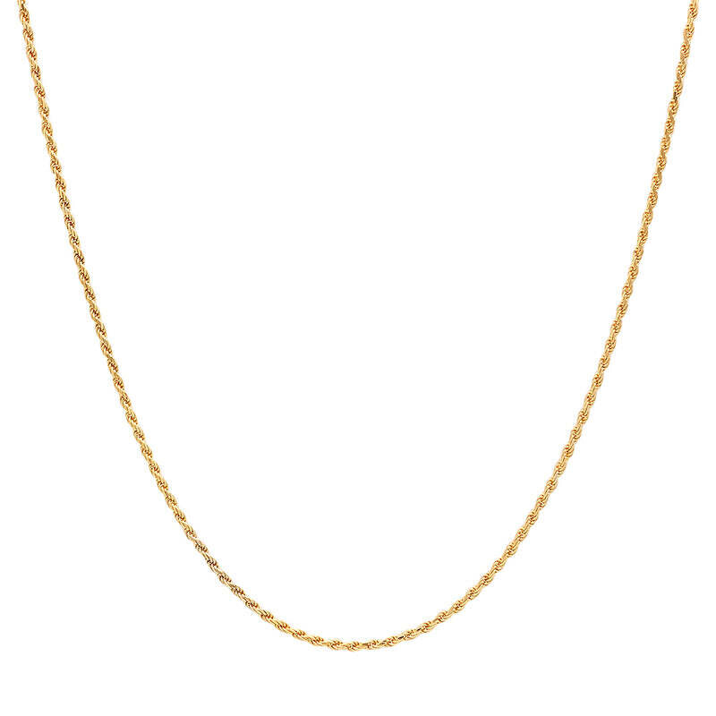 14k Yellow Gold 2mm 16,18,20,22,24 inch Rope Chain