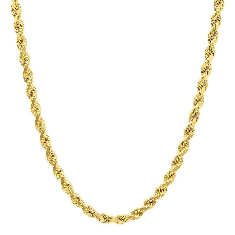 14k Yellow Gold 3mm 16,18,20,22,24 inch Rope Chain