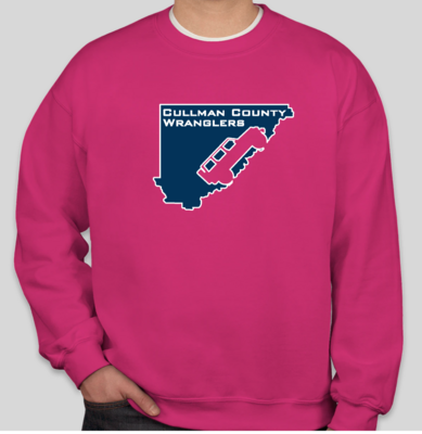 Cullman County Wranglers Crewneck Sweatshirt - Heliconia