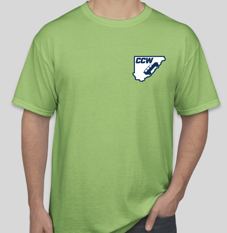 Classic Cullman County Wranglers Short Sleeve T-shirt - Lime Green