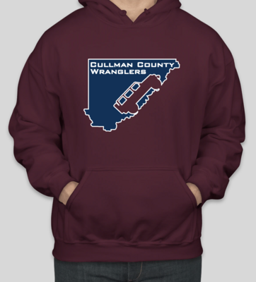 Cullman County Wranglers Hooded Sweatshirt - Maroon