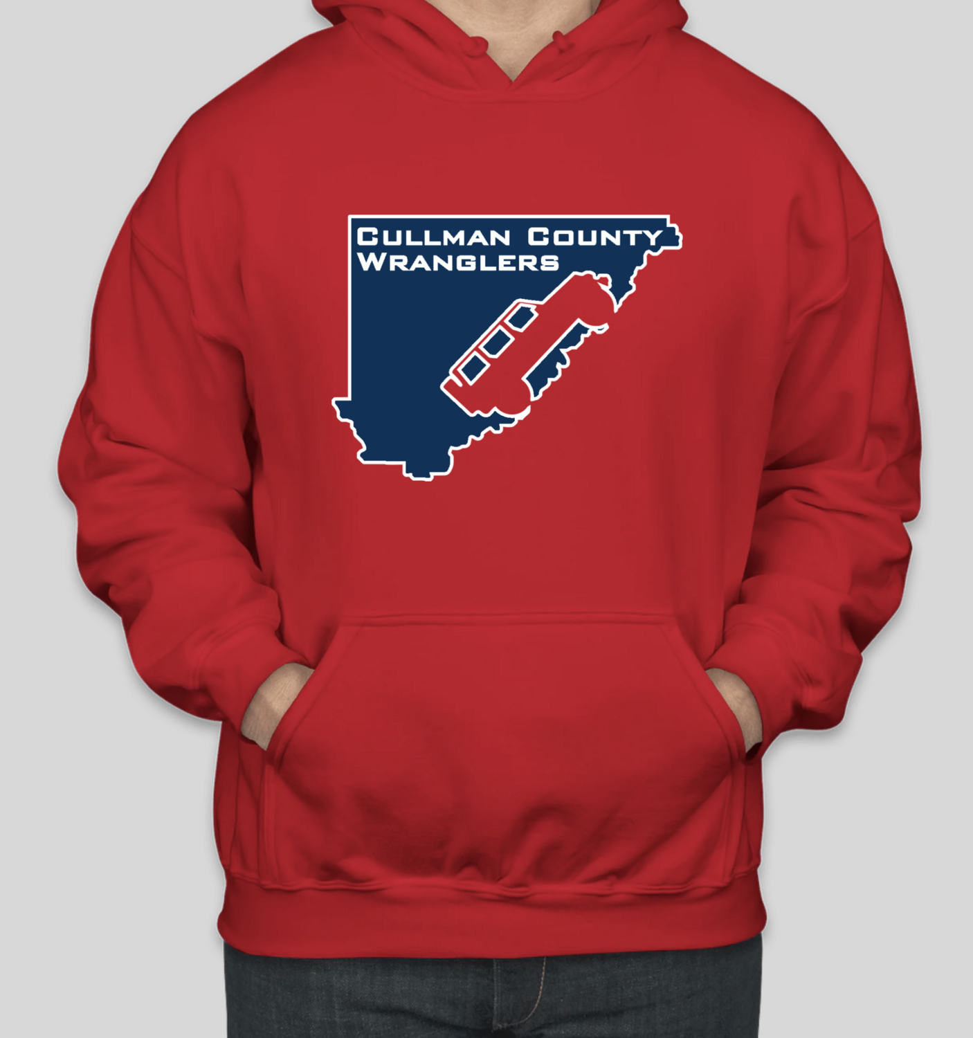 Cullman County Wranglers Hooded Sweatshirt - Red
