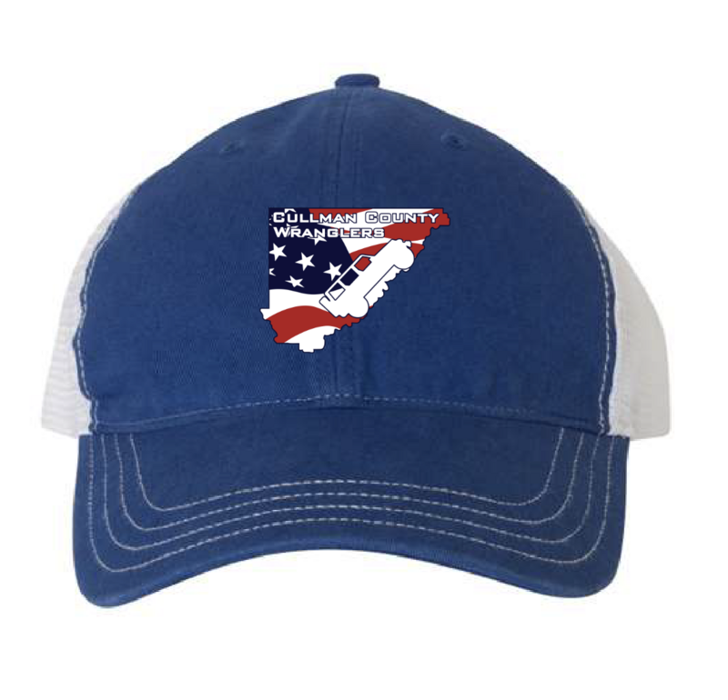 Cullman County Wranglers Snapback - Royal, American Flag