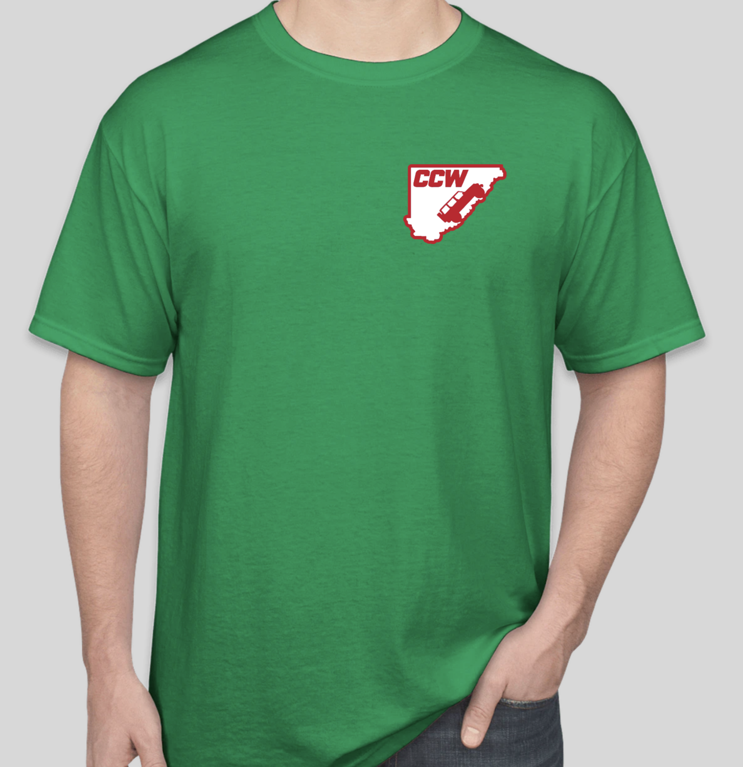 Classic Cullman County Wranglers Short Sleeve T-shirt - Red & Irish Green