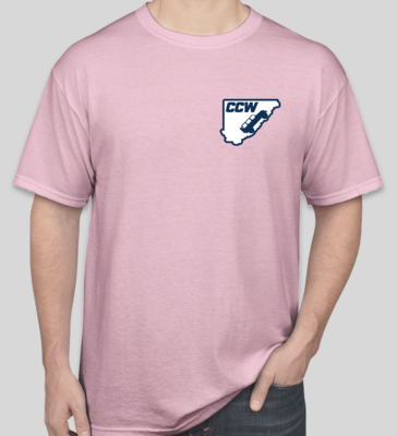 Classic Cullman County Wranglers Short Sleeve T-shirt - Light Pink