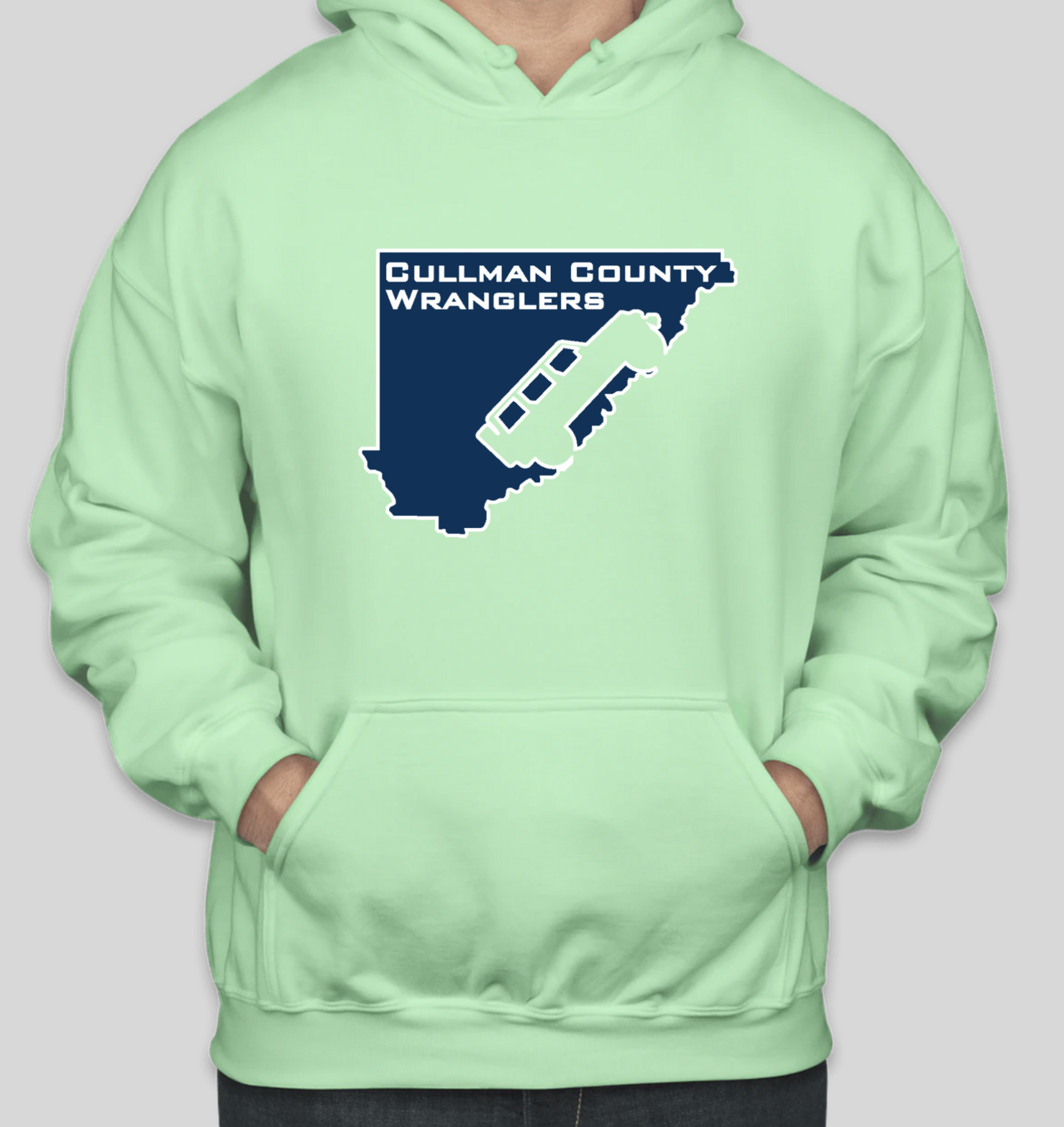 Cullman County Wranglers Hooded Sweatshirt - Mint Green