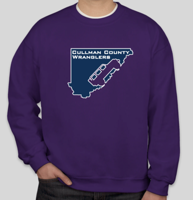 Cullman County Wranglers Crewneck Sweatshirt - Purple