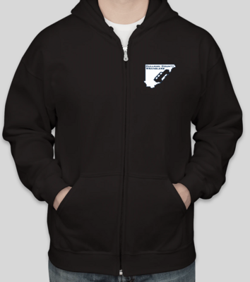 Cullman County Wranglers Full-Zip Hooded Sweatshirt - Black
