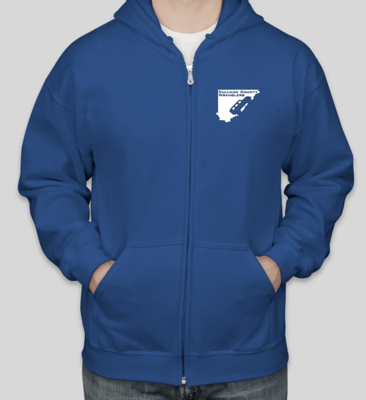 Cullman County Wranglers Full-Zip Hooded Sweatshirt - Royal Blue