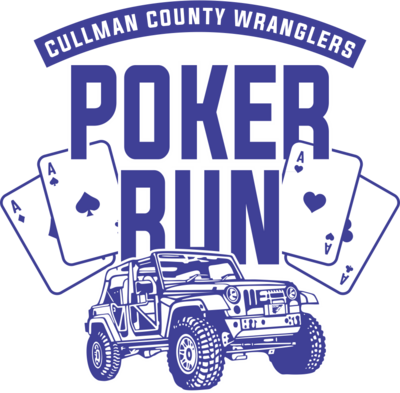 2024 Cullman County Wranglers Poker Run Ticket & Short Sleeve T-Shirt Combo Pack