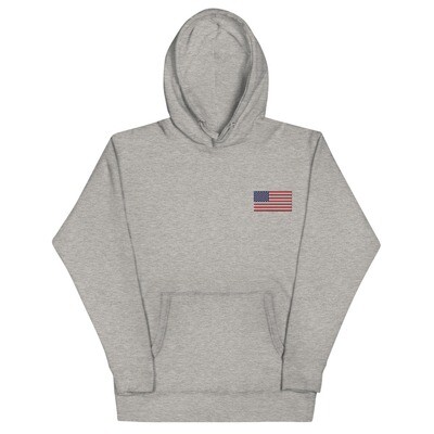 Hoodie - Embroidered US Flag