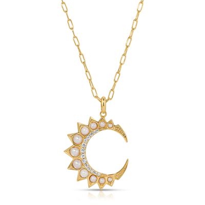 Joy Dravecky Selene Crescent Necklace