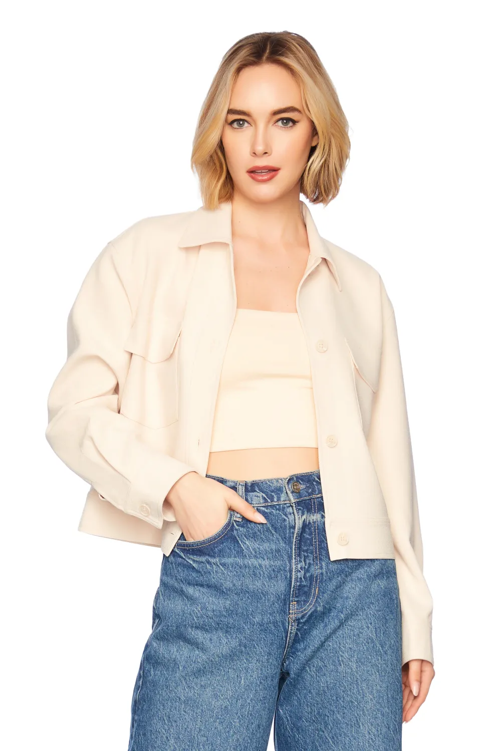 Susana Monaco Pebble Cargo Jacket