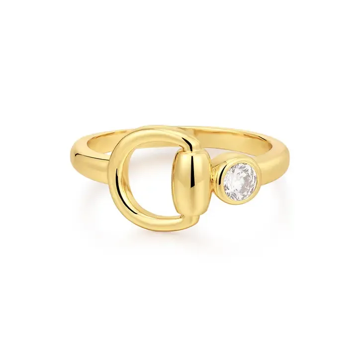 Luv AJ Horsebit Stone Ring