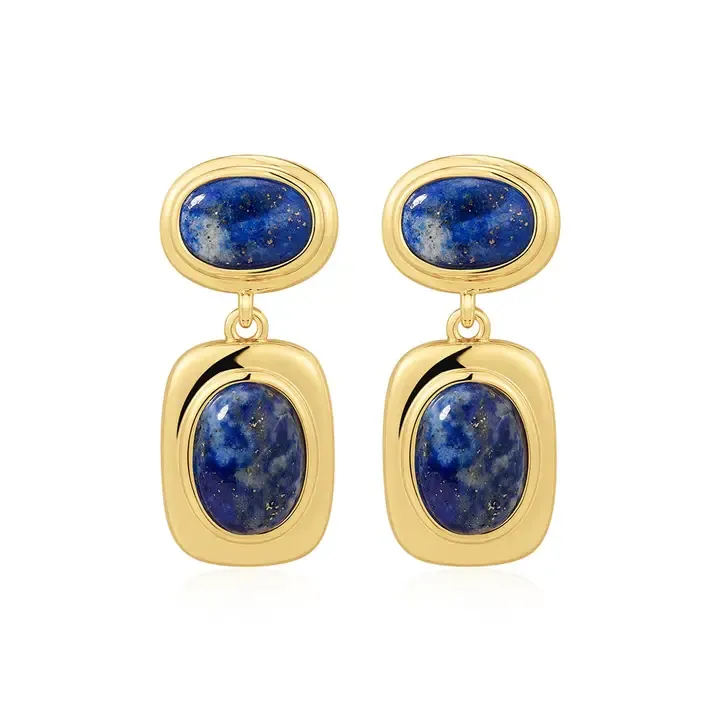 Luv AJ Lapis Double Studs
