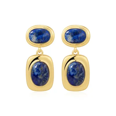 Luv AJ Lapis Double Studs