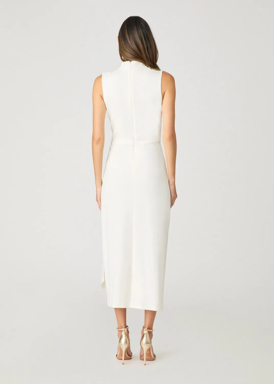 Shoshanna Park Draped Midi Dress