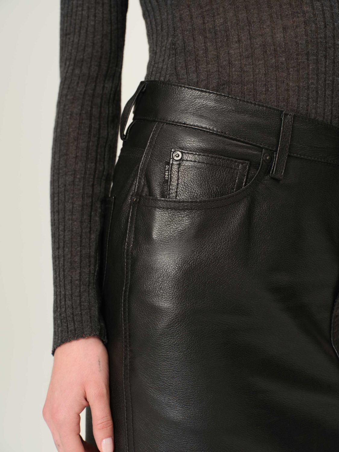 DL1961 Lexie Leather Maxi Skirt