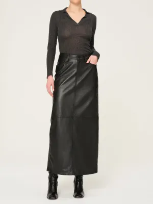 DL1961 Lexie Leather Maxi Skirt