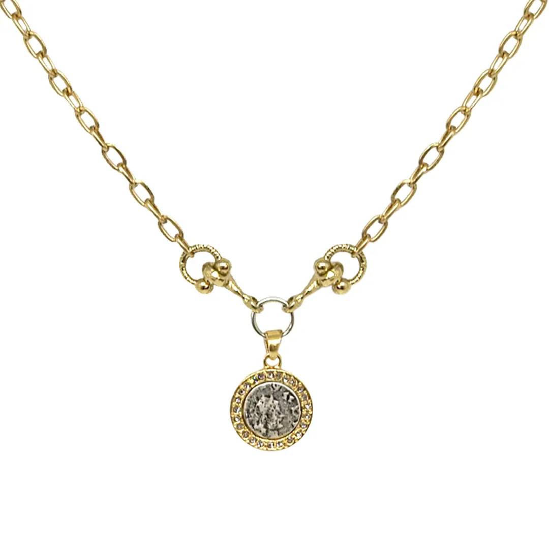 Tat2Designs Gold Mini Horse Bit Necklace
