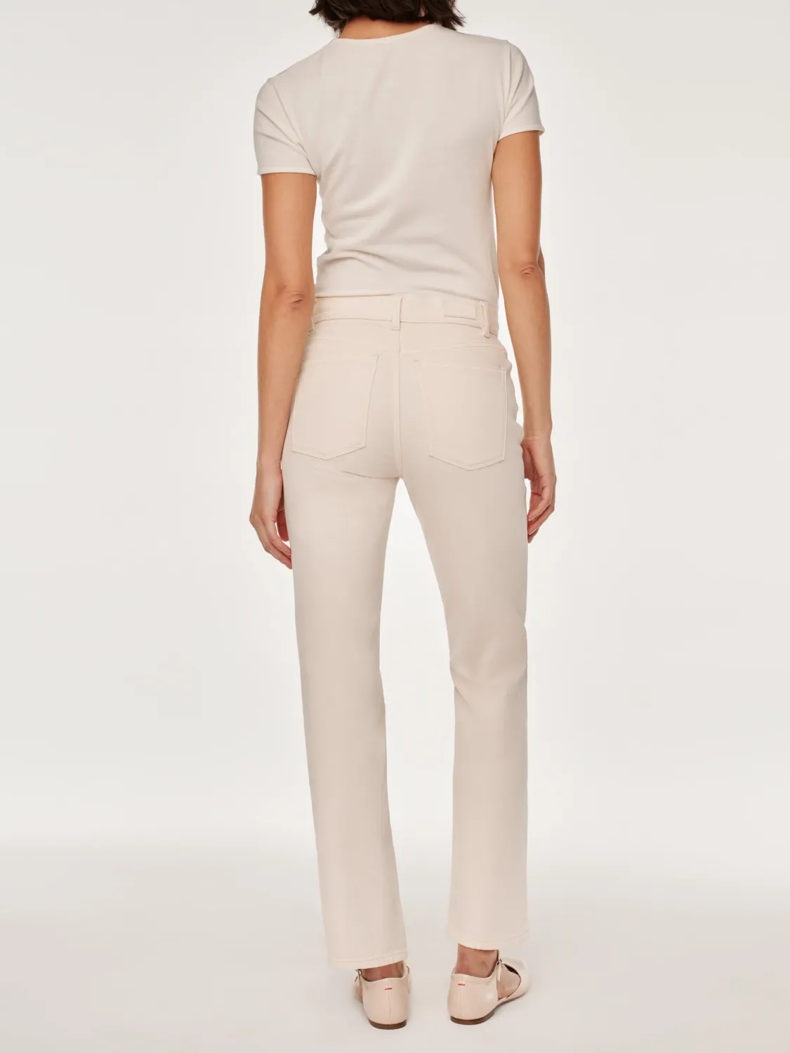 DL1961 Patti Straight Ecru Paneled