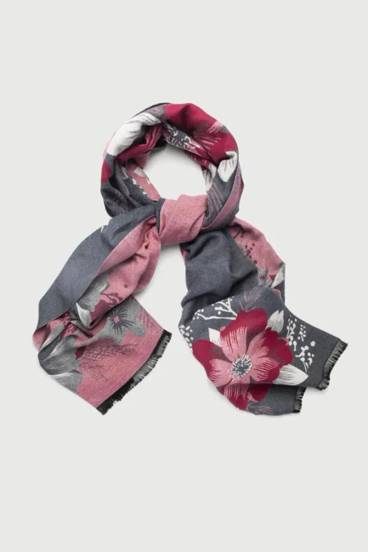 Saachi Reversible Floral Medley Scarf