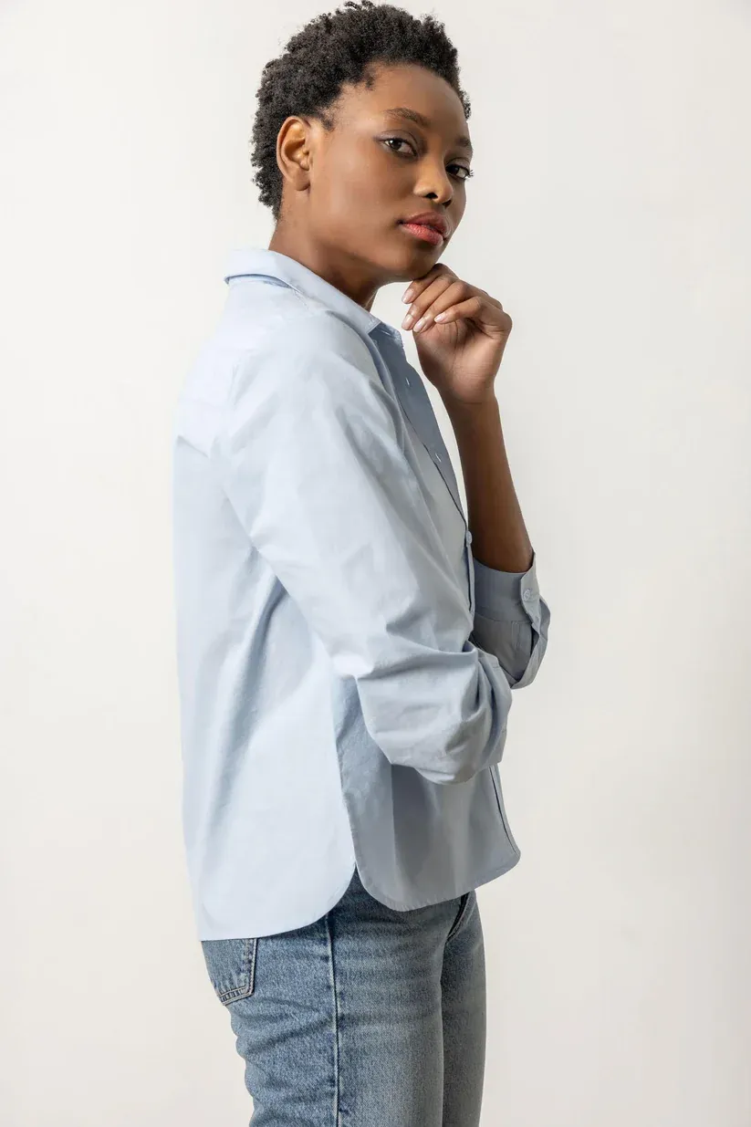 Lilla P Easy Poplin Button Down