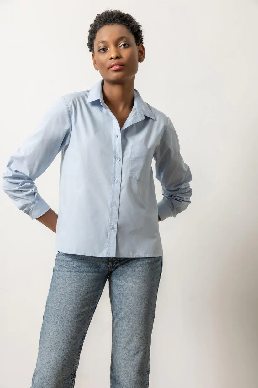 Lilla P Easy Poplin Button Down